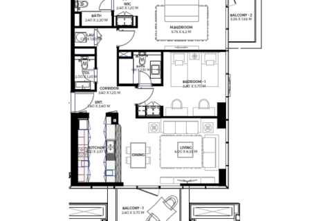Lakás itt: Mina Al Arab, Ras Al Khaimah, EAE, 1 hálószoba, 88 m², azonosító: 689851 - fénykép 7