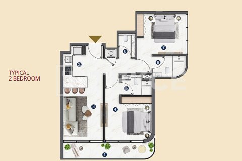 Byt v Jumeirah Village Triangle, Dubai, SAE 1 pokoj, 39 m² Č.: 730817 - fotografie 28