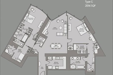 شقة للبيع في وسط مدينة دبي، دبي، الإمارات العربية المتحدة 2 غرفة نوم ، 191 متر مربع ، رقم 685343 - صورة 19