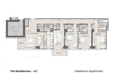 Apartemen di Jumeirah Lake Towers, Dubai, UEA 3 kamar tidur, 268 m2 nomor 643304 - foto 27