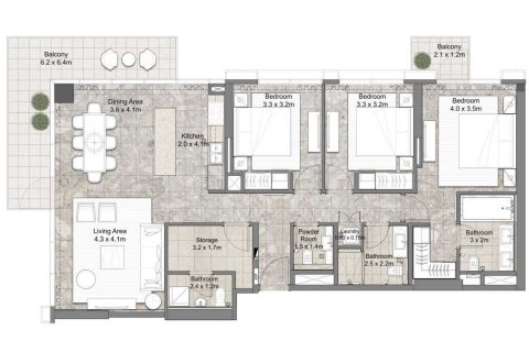 דירה למכירה ב Dubai Hills Estate, Dubai, איחוד האמירויות  3 חדרי שינה, 159 מ"ר, מספר 637141 - תמונה 4