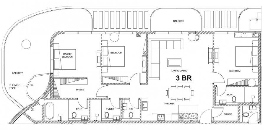 Apartment in VILLA del BRUNELLO in Dubai, UAE 3 bedrooms, 186 sq.m. № 634487