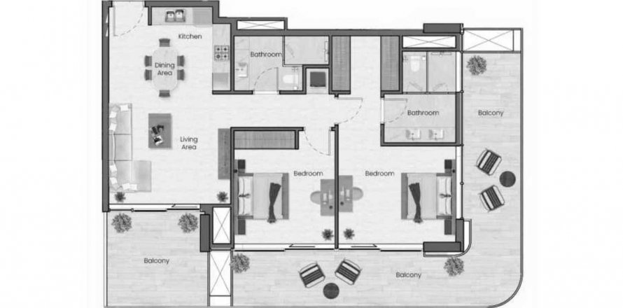 Apartment in Saddlewood Park in Nadd Al Sheba, Dubai, UAE 2 bedrooms, 120.64 sq.m. № 635038