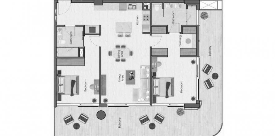 Apartment in Saddlewood Park in Nadd Al Sheba, Dubai, UAE 2 bedrooms, 142.84 sq.m. № 635041