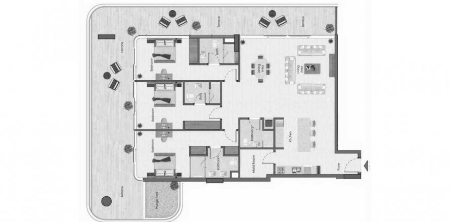 Apartment in Saddlewood Park in Nadd Al Sheba, Dubai, UAE 3 bedrooms, 233.36 sq.m. № 635043