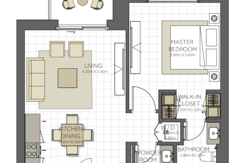 آپارتمان برای فروش در  Maryam Island، Sharjah، امارات متحده عربی  1 خوابه ، 69 متر مربع ، شماره 690251 - تصویر 6
