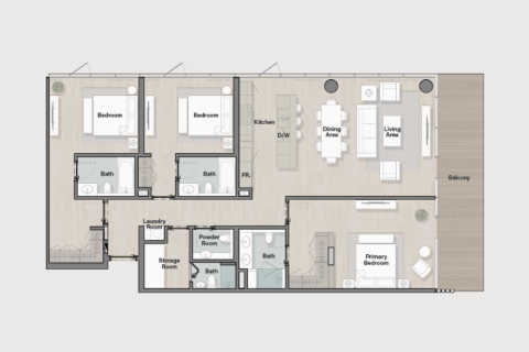 Ras Al Khaimah, BAE’de satılık daire 1 oda, 43 m&sup2; No 690254 - fotoğraf 16