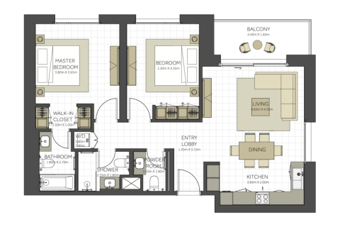 Müüa korter asukohaga Maryam Island, Sharjah, AÜE: 1 magamistoaga, 69 m² Nr 690250 - pilt 5