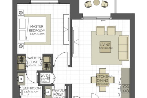 Müüa korter asukohaga Maryam Island, Sharjah, AÜE: 1 magamistoaga, 69 m² Nr 690250 - pilt 4