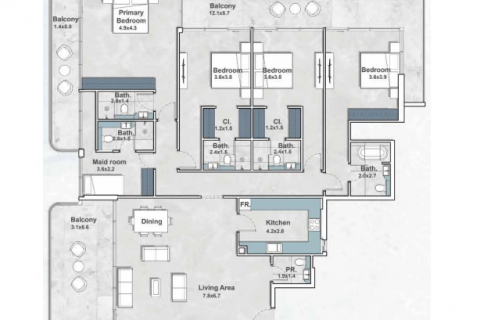 Lakás itt: Al Jaddaf, Dubai, EAE, 4 hálószoba, 268 m², azonosító: 640180 - fénykép 9