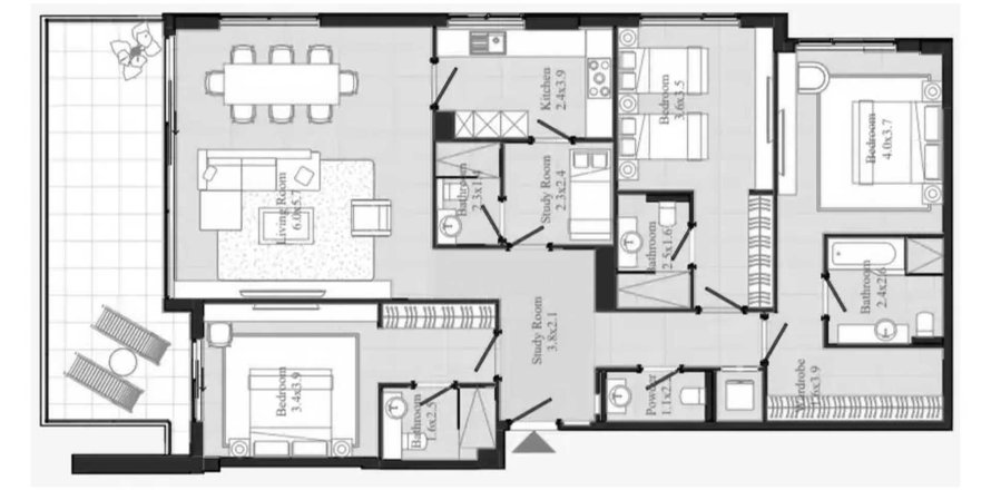 Appartement in Nadd Al Sheba, Dubai, VAE 3 slaapkamers, 181.88 vr.m. nr 708540