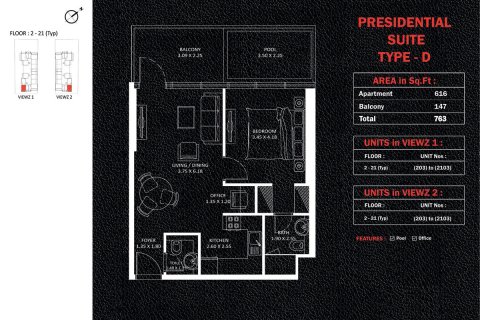 Wohnung zum Verkauf in Jumeirah Lake Towers, Dubai, VAE 1 Zimmer, 39 m2 Nr. 728632 - Foto 9