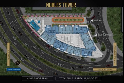 Byt v NOBLES TOWER v Business Bay, Dubai, SAE 3 ložnice, 150 m² Č.: 637248 - fotografie 4