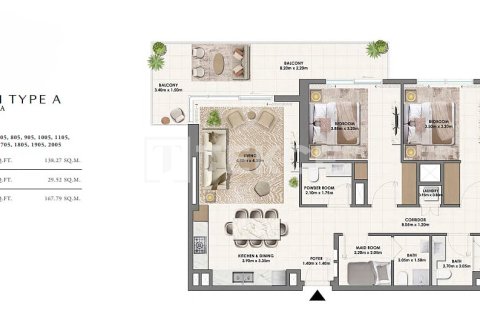 Lägenhet till försäljning i Dubai Hills Estate, Dubai, UAE 3 sovrum, 180 kvm Nr. 685802 - fotografi 11