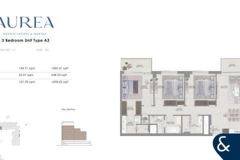 阿联酋 Dubai Mina Rashid 待售 : 3 卧, 158 平方米 , 编号666390 - 照片 1