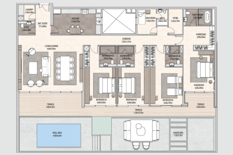 Leilighet til salgs i Yas Island, Abu Dhabi, Emiratene 1 soverom, 91 kvm Nr. 732717 - Foto 6
