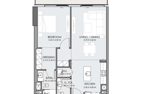 Apartman u gradu Dubai, UAE 1 soba, 38 m2 Br. 732744 - Slika 5