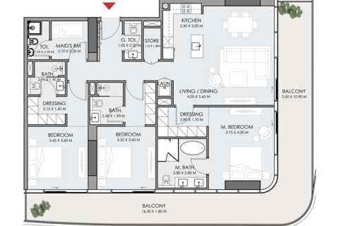 Apartman u gradu Dubai, UAE 1 soba, 38 m2 Br. 732744 - Slika 7