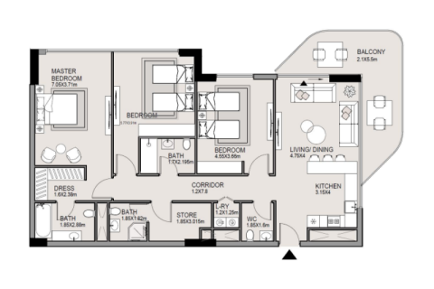 Dubai, BAE’de satılık daire 1 yatak odası, 46 m&sup2; No 732745 - fotoğraf 13