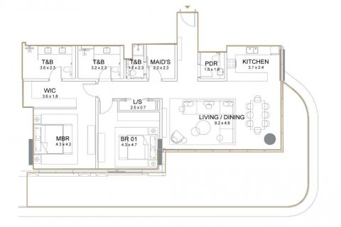 Apartment in SERENIA LIVING in Palm Jumeirah, Dubai, UAE 2 bedrooms, 219 sq.m. № 637165 - photo 4