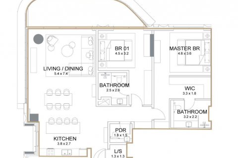 Apartment in SERENIA LIVING in Palm Jumeirah, Dubai, UAE 2 bedrooms, 160 sq.m. № 637164 - photo 3