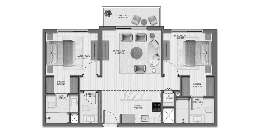 Town Square, Dubai, UAE의 아파트 침실 2개, 85제곱미터 번호 686601