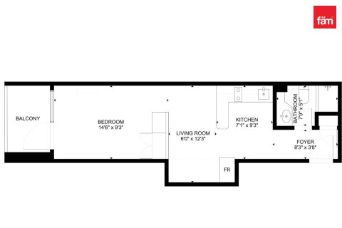 Apartment til salg i Dubai, UAE 43.4 kvm № 741486 - foto 15
