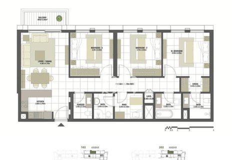 Al Khan, Sharjah, UAE의 판매용 아파트 침실 3개, 126제곱미터 번호 642806 - 사진 11