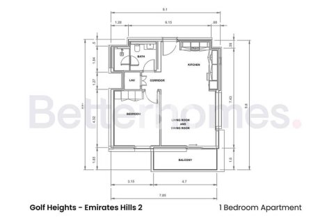 Apartemen di The Views, Dubai, UEA 1 kamar tidur, 70 m2 nomor 643102 - foto 15