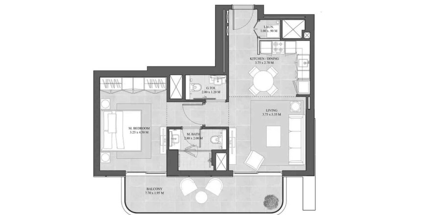 Appartement in Dubai Hills Estate, Dubai, VAE 1 slaapkamer, 74.69 vr.m. nr 712090