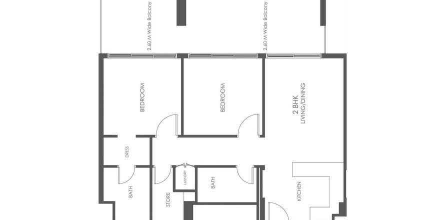 Apartment in Al Haseen Residences 5 in Dubai, UAE 2 bedrooms, 90.58 sq.m. № 714892