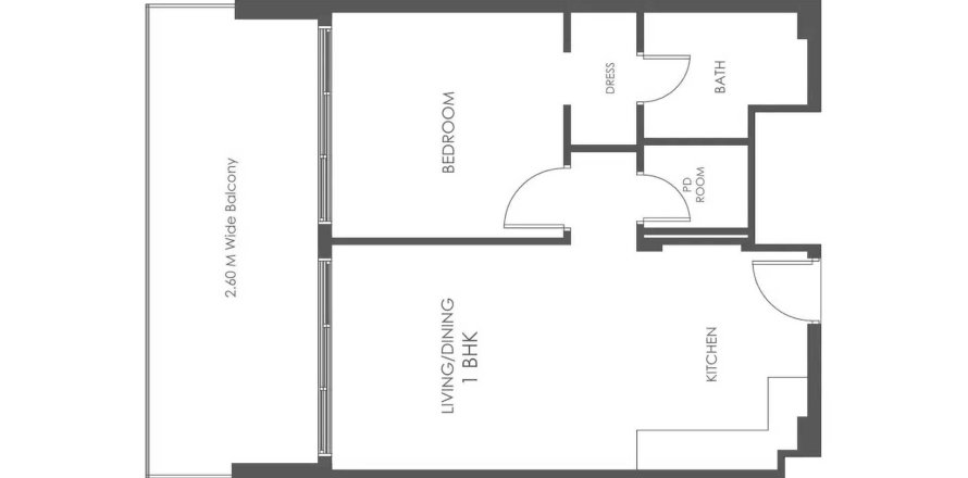 Apartment in Al Haseen Residences 5 in Dubai, UAE 1 bedroom, 69.12 sq.m. № 714889