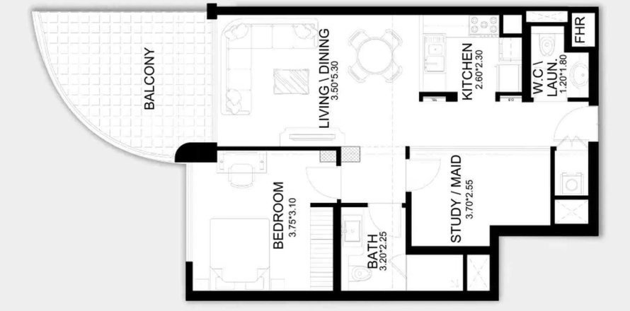 Квартира в X11 в Dubai South (Dubai World Central), Дубай, ОАЭ 2 комнаты, 86.7м2 № 707299