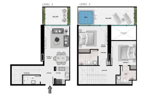 Apartament de vânzare în Majan, Dubai, EAU 1 cameră  №690241 - poză 11