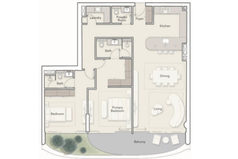 Penthouse de vânzare în Palm Jumeirah, Dubai, EAU 2 dormitoare, 153 mp.  №690247 - poză 7