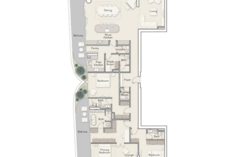 Penthouse de vânzare în Palm Jumeirah, Dubai, EAU 2 dormitoare, 153 mp.  №690247 - poză 6