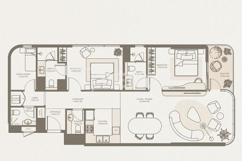 Apartment in Majan, Dubai, UAE 2 bedrooms, 101 sq.m. № 703248 - photo 22