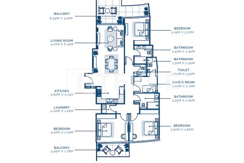Appartement te koop in Dubai, VAE 1 slaapkamer, 69 vr.m., nr 703249 - foto 26