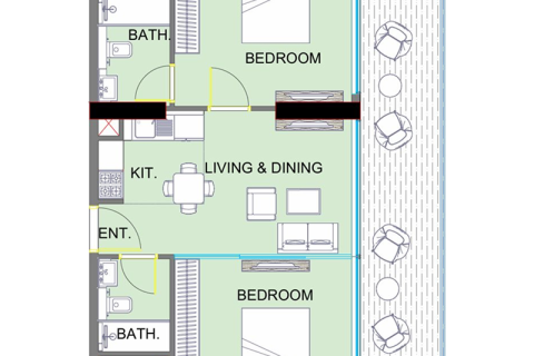 Apartment sa Ras Al Khaimah, UAE 1 silid, 39 sq.m. № 732822 - larawan 11
