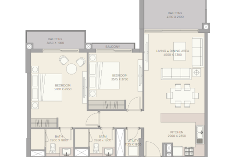 Byt v Majan, Dubai, SAE 1 pokoj, 45 m² Č.: 728496 - fotografie 17