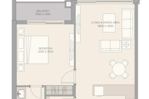 Byt v Majan, Dubai, SAE 1 pokoj, 45 m² Č.: 728496 - fotografie 16
