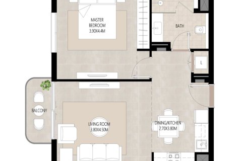 Apartemen di Town Square, Dubai, UEA 1 kamar tidur, 62 m2 nomor 728495 - foto 9