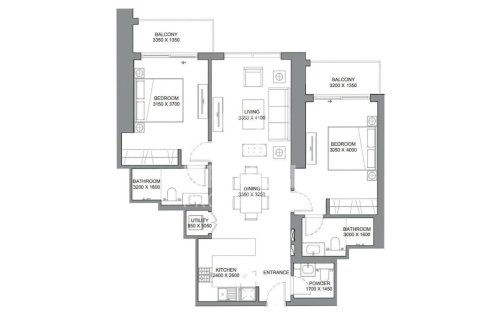 Apartamento en venta en Dubai, EAU 2 dormitorios, 102.01 m2 № 742409 - foto 12