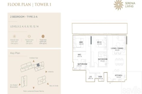 Palm Jumeirah, Dubai, BAE’de satılık daire 2 yatak odası, 160 m&sup2; No 680783 - fotoğraf 18