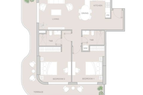 Apartmen di Jumeirah Village Triangle, Dubai, UAE 1 bilik, 43 meter persegi № 728510 - foto 13
