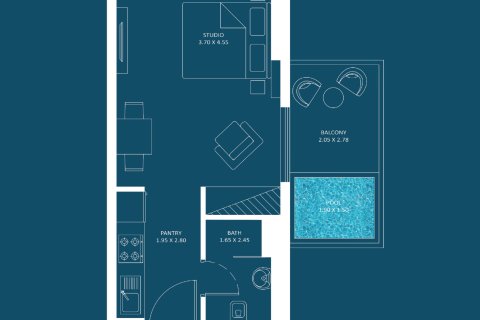 Apartmen di Dubai Silicon Oasis, UAE 1 bilik, 28 meter persegi № 728511 - foto 17