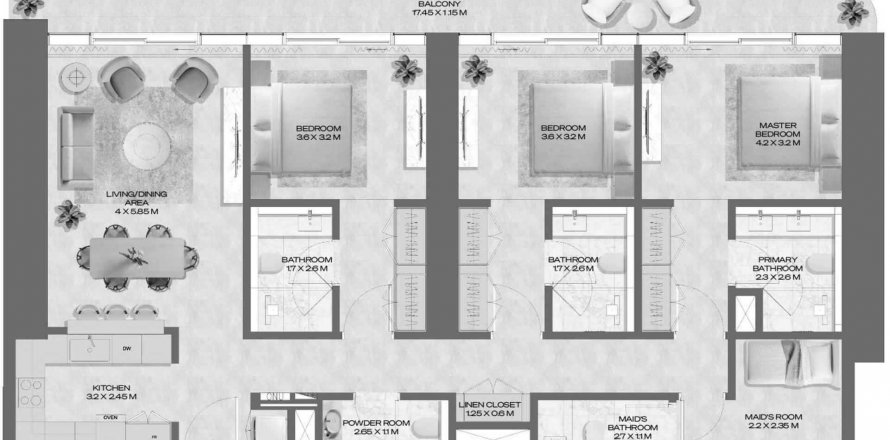 Appartement à Business Bay, Dubai, EAU: 3 chambres, 167.97 m2 № 630623