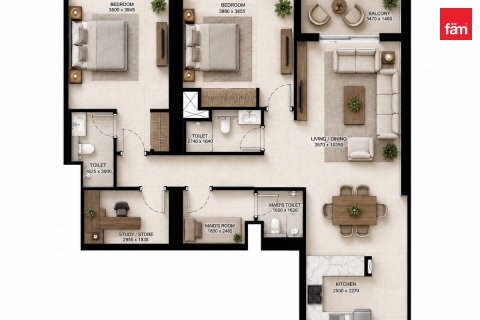 Apartment in Dubai, UAE 2 bedrooms, 117.8 sq.m. № 640541 - photo 12