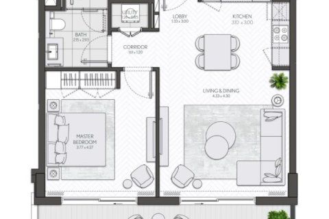Apartment in CITY WALK NORTHLINE in City Walk, Dubai, UAE 1 bedroom, 78 sq.m. № 704991 - photo 10