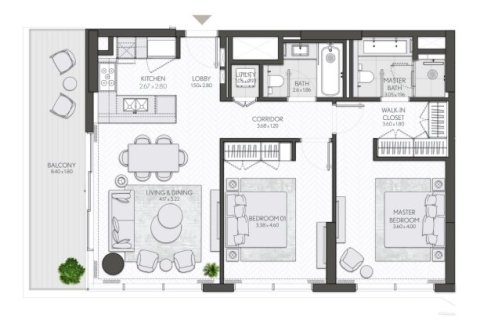 Apartment in CITY WALK NORTHLINE in City Walk, Dubai, UAE 1 bedroom, 78 sq.m. № 704991 - photo 11